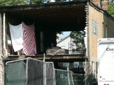 Back (West side) of building